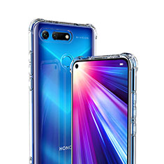 Huawei Honor V20用極薄ソフトケース シリコンケース 耐衝撃 全面保護 クリア透明 K01 ファーウェイ クリア