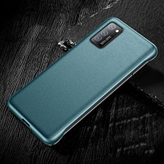 Huawei Honor V30 5G用ケース 高級感 手触り良いレザー柄 R01 ファーウェイ シアン