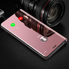 Huawei Honor V30 5G用手帳型 レザーケース スタンド 鏡面 カバー ファーウェイ ローズゴールド