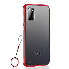 Huawei Honor V30 Pro 5G用ハードカバー クリスタル クリア透明 S04 ファーウェイ レッド