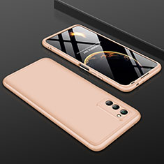 Huawei Honor V30 Pro 5G用ハードケース プラスチック 質感もマット 前面と背面 360度 フルカバー ファーウェイ ゴールド