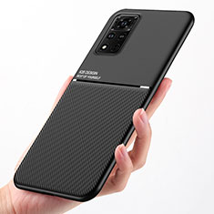 Huawei Honor V40 5G用極薄ソフトケース シリコンケース 耐衝撃 全面保護 マグネット式 バンパー D01 ファーウェイ ブラック