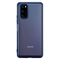 Huawei Honor View 30 5G用極薄ソフトケース シリコンケース 耐衝撃 全面保護 クリア透明 S01 ファーウェイ ネイビー