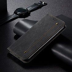 Huawei Honor X8b用手帳型 布 スタンド ファーウェイ ブラック