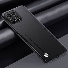 Huawei Honor X8b用ケース 高級感 手触り良いレザー柄 S02 ファーウェイ ブラック