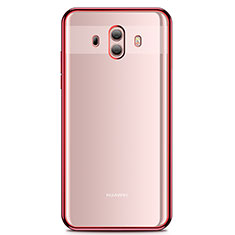 Huawei Mate 10用極薄ソフトケース シリコンケース 耐衝撃 全面保護 クリア透明 H01 ファーウェイ レッド