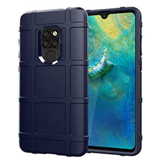 Huawei Mate 20用360度 フルカバー極薄ソフトケース シリコンケース 耐衝撃 全面保護 バンパー ファーウェイ ネイビー