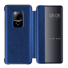 Huawei Mate 20用手帳型 レザーケース スタンド カバー T07 ファーウェイ ネイビー