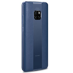 Huawei Mate 20 RS用シリコンケース ソフトタッチラバー レザー柄 カバー H01 ファーウェイ ネイビー