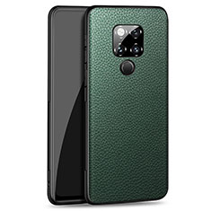 Huawei Mate 20 X 5G用ケース 高級感 手触り良いレザー柄 R09 ファーウェイ グリーン