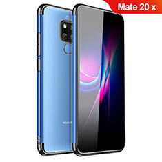 Huawei Mate 20 X 5G用極薄ソフトケース シリコンケース 耐衝撃 全面保護 クリア透明 H01 ファーウェイ ブラック