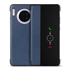 Huawei Mate 30 5G用手帳型 レザーケース スタンド カバー T16 ファーウェイ ネイビー