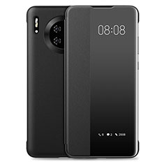 Huawei Mate 30 5G用手帳型 レザーケース スタンド カバー T03 ファーウェイ ブラック