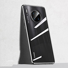 Huawei Mate 30用極薄ソフトケース シリコンケース 耐衝撃 全面保護 クリア透明 S04 ファーウェイ ブラック