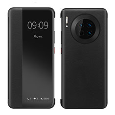 Huawei Mate 30 Pro 5G用手帳型 レザーケース スタンド カバー ファーウェイ ブラック