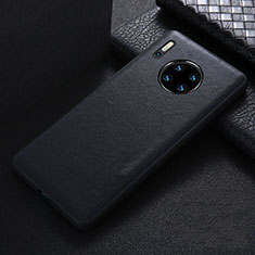 Huawei Mate 30E Pro 5G用ケース 高級感 手触り良いレザー柄 R05 ファーウェイ ブラック