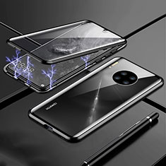 Huawei Mate 30E Pro 5G用ケース 高級感 手触り良い アルミメタル 製の金属製 360度 フルカバーバンパー 鏡面 カバー T01 ファーウェイ ブラック