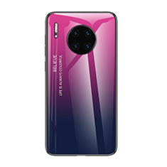 Huawei Mate 30E Pro 5G用ハイブリットバンパーケース プラスチック 鏡面 虹 グラデーション 勾配色 カバー H01 ファーウェイ マルチカラー
