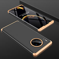Huawei Mate 30E Pro 5G用ハードケース プラスチック 質感もマット 前面と背面 360度 フルカバー P01 ファーウェイ ゴールド・ブラック