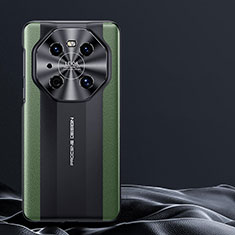 Huawei Mate 40 Pro用ケース 高級感 手触り良いレザー柄 JB4 ファーウェイ グリーン