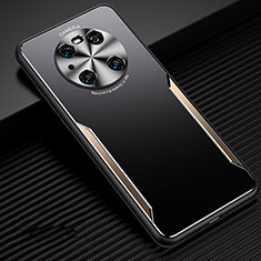 Huawei Mate 40E Pro 4G用ケース 高級感 手触り良い アルミメタル 製の金属製 カバー T02 ファーウェイ ゴールド