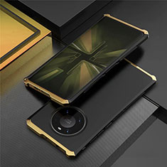 Huawei Mate 40E Pro 4G用ケース 高級感 手触り良い アルミメタル 製の金属製 カバー T01 ファーウェイ ゴールド・ブラック