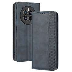 Huawei Mate 50用手帳型 レザーケース スタンド カバー BY4 ファーウェイ ネイビー