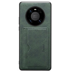 Huawei Mate 50用ケース 高級感 手触り良いレザー柄 MT2 ファーウェイ グリーン