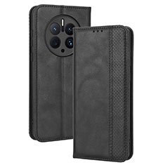 Huawei Mate 50 Pro用手帳型 レザーケース スタンド カバー BY4 ファーウェイ ブラック