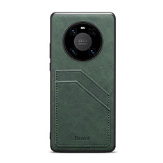 Huawei Mate 50 Pro用ケース 高級感 手触り良いレザー柄 MT3 ファーウェイ グリーン