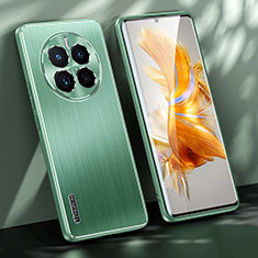 Huawei Mate 50E用ケース 高級感 手触り良い アルミメタル 製の金属製 兼シリコン カバー JL1 ファーウェイ グリーン