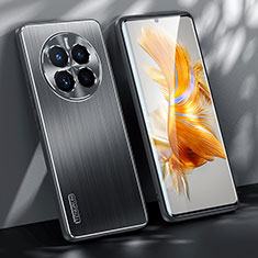 Huawei Mate 50E用ケース 高級感 手触り良い アルミメタル 製の金属製 兼シリコン カバー JL1 ファーウェイ ブラック