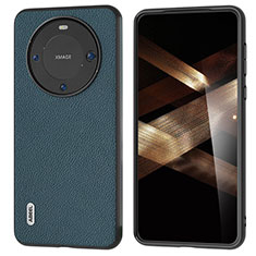 Huawei Mate 60用ケース 高級感 手触り良いレザー柄 B08H ファーウェイ グリーン