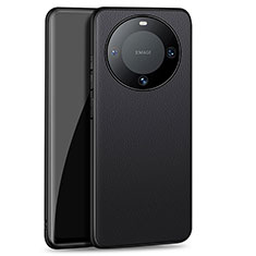 Huawei Mate 60用ケース 高級感 手触り良いレザー柄 YM2 ファーウェイ ブラック