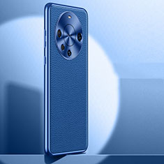 Huawei Mate 60用ケース 高級感 手触り良いレザー柄 QK1 ファーウェイ ネイビー