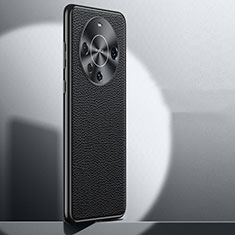 Huawei Mate 60用ケース 高級感 手触り良いレザー柄 QK1 ファーウェイ ブラック