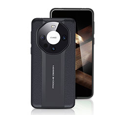 Huawei Mate 60 Pro用ケース 高級感 手触り良いレザー柄 JB5 ファーウェイ ブラック