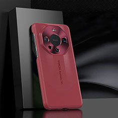 Huawei Mate 60 Pro+ Plus用ケース 高級感 手触り良いレザー柄 JL1 ファーウェイ レッド