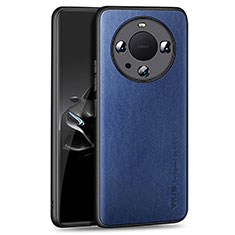 Huawei Mate 60 Pro+ Plus用ケース 高級感 手触り良いレザー柄 YM1 ファーウェイ ネイビー