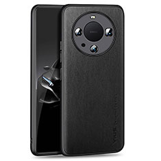 Huawei Mate 60 Pro+ Plus用ケース 高級感 手触り良いレザー柄 YM1 ファーウェイ ブラック