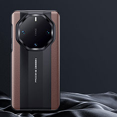 Huawei Mate 60 RS Ultimate用ケース 高級感 手触り良いレザー柄 JB1 ファーウェイ ブラウン