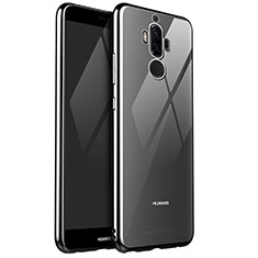 Huawei Mate 9用極薄ソフトケース シリコンケース 耐衝撃 全面保護 クリア透明 H04 ファーウェイ ブラック