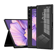 Huawei Mate Xs 2用手帳型 レザーケース スタンド カバー ZL2 ファーウェイ ブラック