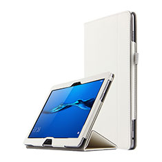 Huawei MediaPad M3 Lite 10.1 BAH-W09用手帳型 レザーケース スタンド ファーウェイ ホワイト