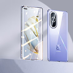 Huawei Nova 10 Pro用ケース 高級感 手触り良い アルミメタル 製の金属製 360度 フルカバーバンパー 鏡面 カバー P01 ファーウェイ パープル