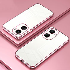 Huawei Nova 10 SE用極薄ソフトケース シリコンケース 耐衝撃 全面保護 クリア透明 SY1 ファーウェイ ローズゴールド