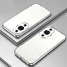 Huawei Nova 11用極薄ソフトケース シリコンケース 耐衝撃 全面保護 クリア透明 SY1 ファーウェイ シルバー