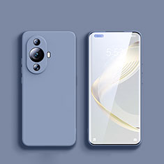 Huawei Nova 11 Pro用360度 フルカバー極薄ソフトケース シリコンケース 耐衝撃 全面保護 バンパー YK1 ファーウェイ ラベンダーグレー