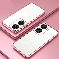 Huawei Nova 11 SE用極薄ソフトケース シリコンケース 耐衝撃 全面保護 クリア透明 SY1 ファーウェイ ローズゴールド