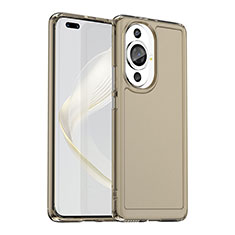 Huawei Nova 11 Ultra用ハイブリットバンパーケース クリア透明 プラスチック カバー J02S ファーウェイ グレー